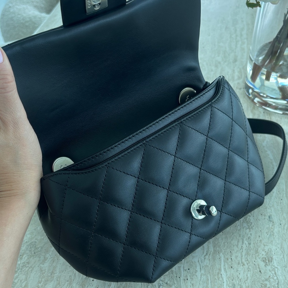 CHANEL Black Quilted Crossbody Bag - Picture 9 of 11